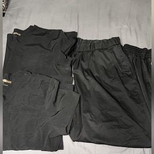 Black Jogger Scrub Set 2x